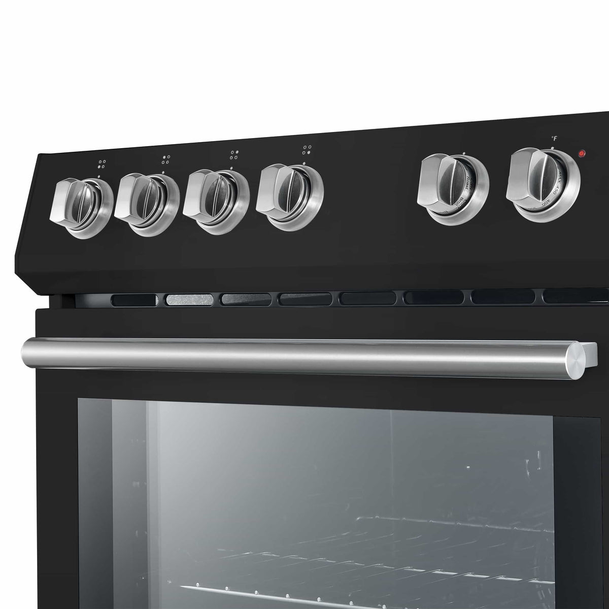 Forno 5-Piece Appliance Package - 30-Inch Electric Range, Under Cabinet Range Hood, Refrigerator with Water Dispenser, Dishwasher, and 30-Inch Microwave Drawer in Black with Stainless Steel Trim - APW5-6012-30BLK-MWD30