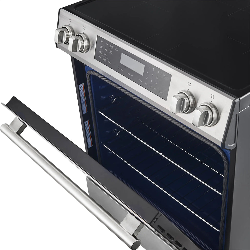 Forno 5-Piece Appliance Package - 30-Inch Inducton Range, Under Cabinet Range Hood, Refrigerator with Water Dispenser, Dishwasher, and 24-Inch Microwave Oven in Stainless Steel - APW5-905-30-MWO24