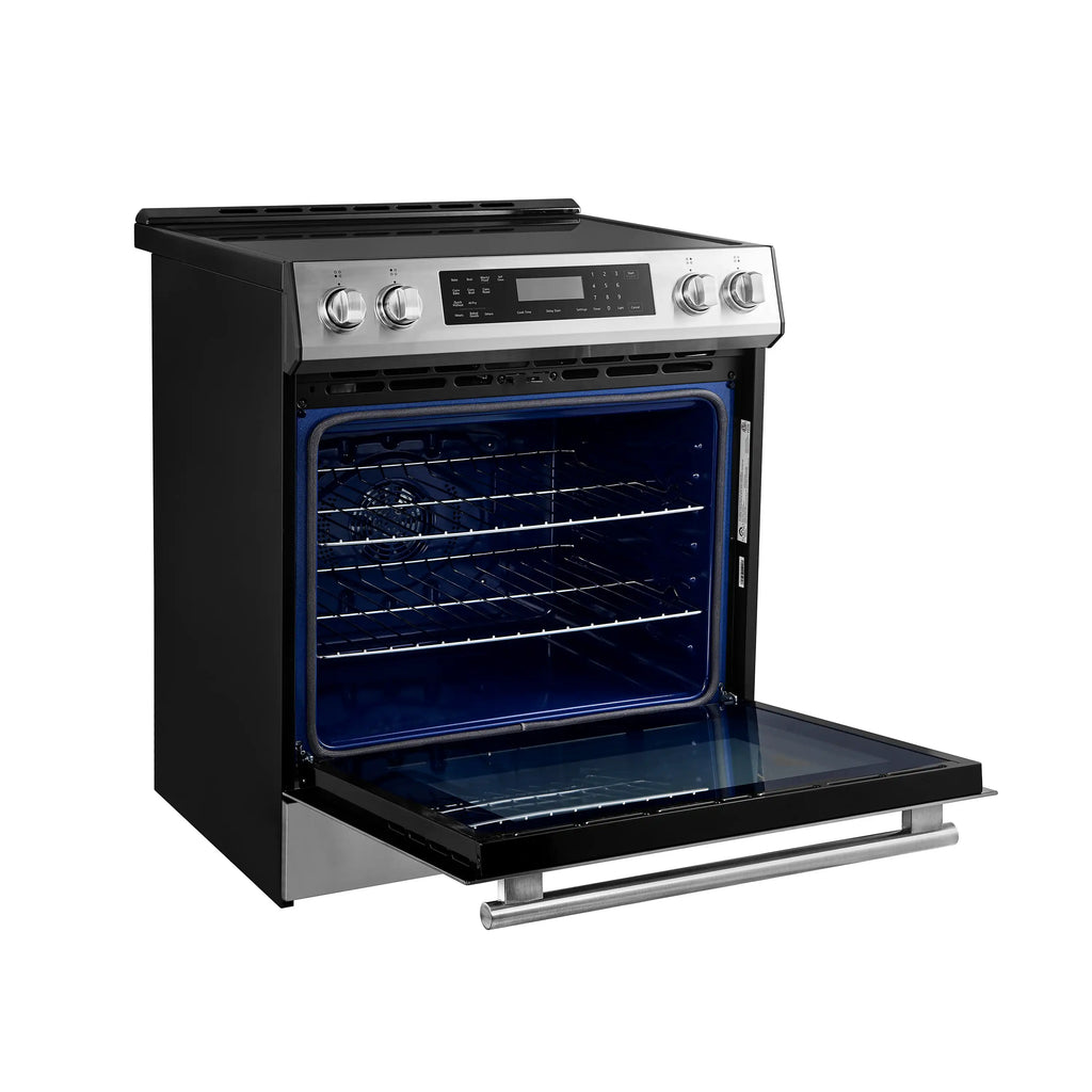 Forno 5-Piece Appliance Package - 30-Inch Inducton Range, Under Cabinet Range Hood, Refrigerator with Water Dispenser, Dishwasher, and 24-Inch Microwave Oven in Stainless Steel - APW5-905-30-MWO24