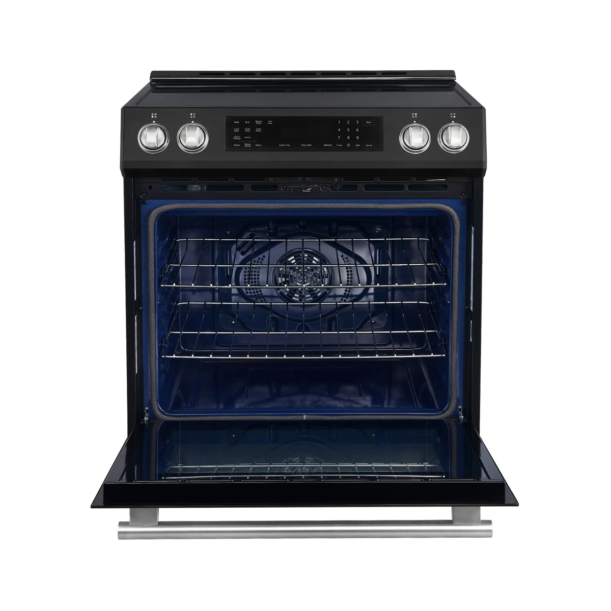 Forno 5-Piece Appliance Package - 30-Inch Induction Range, Under Cabinet Range Hood, Refrigerator, Dishwasher, and 30-Inch Microwave Oven in Black with Stainless Steel Trim - APR5-905-30BLK-MWO30