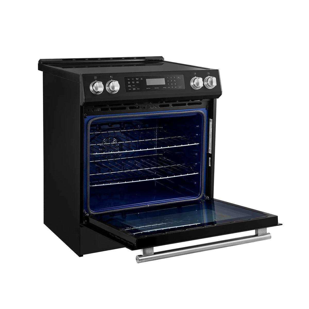 Forno 5-Piece Appliance Package - 30-Inch Induction Range, Under Cabinet Range Hood, French Door Refrigerator, Dishwasher, and 30-Inch Microwave Drawer in Black with Antique Brass Trim - APR5-905-30BLK-MWD30