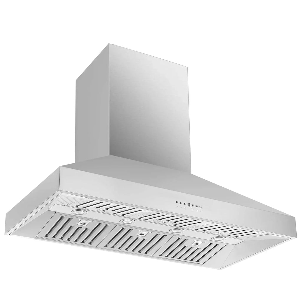 Forno 2-Piece Appliance Package - 48-Inch Gas Range & Wall Mount Hood in Stainless Steel - AP2-6244-48