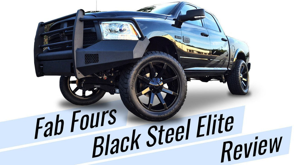 Fab Fours CH14-Q3060-1 Chevy Silverado 2500/3500 2015-2019 Black Steel Elite Front Bumper Full Guard with Tow Hooks