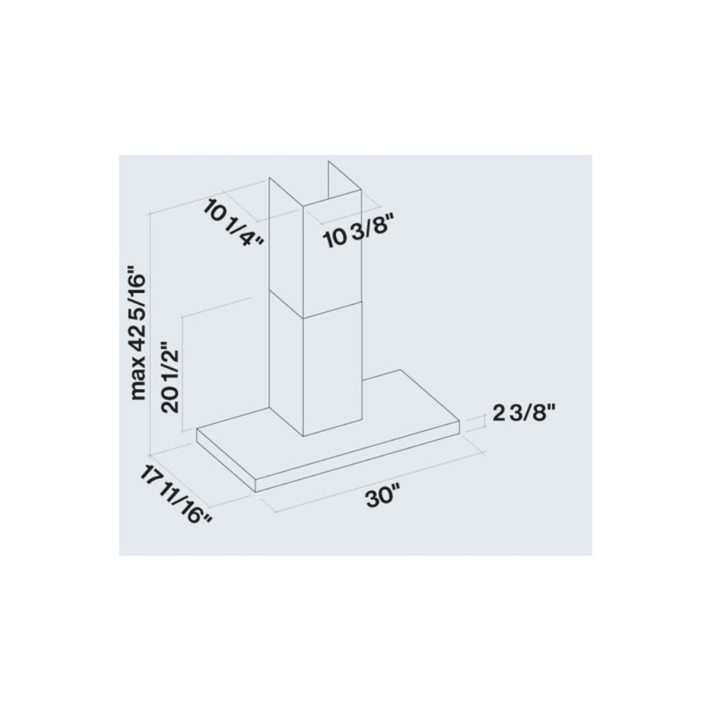 Falmec Mercurio 600 Cfm Wall Mount Range Hood in Stainless Steel  - Fpmex30w6ss-R