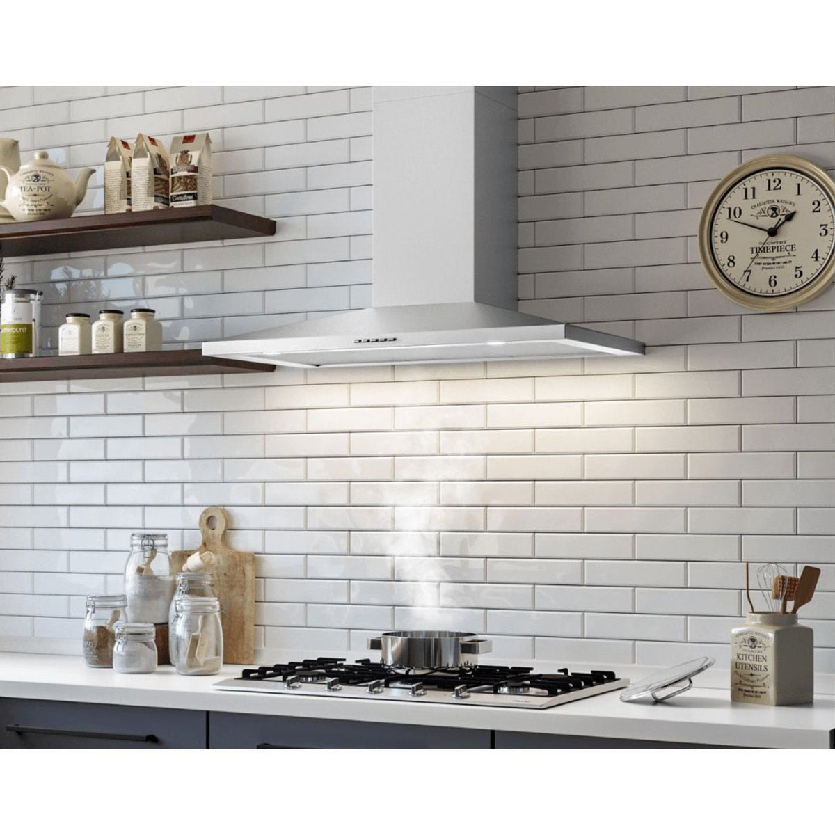 Falmec Vulcano 600 Cfm Wall Mount Range Hood in Stainless Steel -  Fpvux30w6ss-R