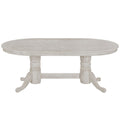 RAM Game Room 84" Texas Hold'em Game Table Dining Top-Antique White GTBL84 DT AW