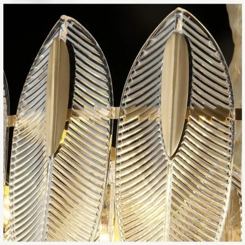 Luxury Feather Crystal Chandelier Lamp