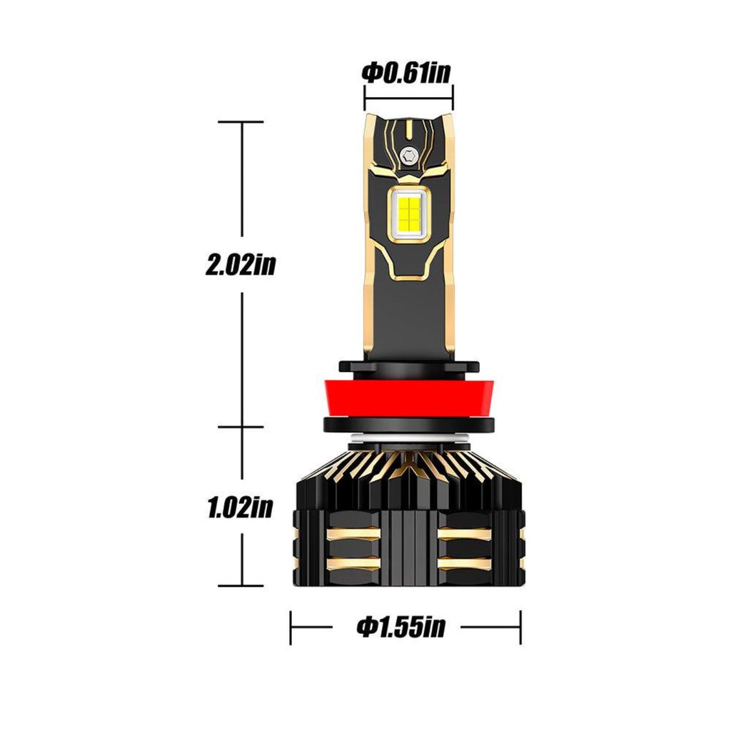 Auxbeam 9005+H11 LED Headlight Bulbs 240W 40000LM GX-ULTRA Series 6500K Cool White | 4 Bulbs - GP00010785