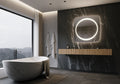 Paris Mirror 40" x 40" Square Halo Illuminated Mirror 3000K - HALOX40403000