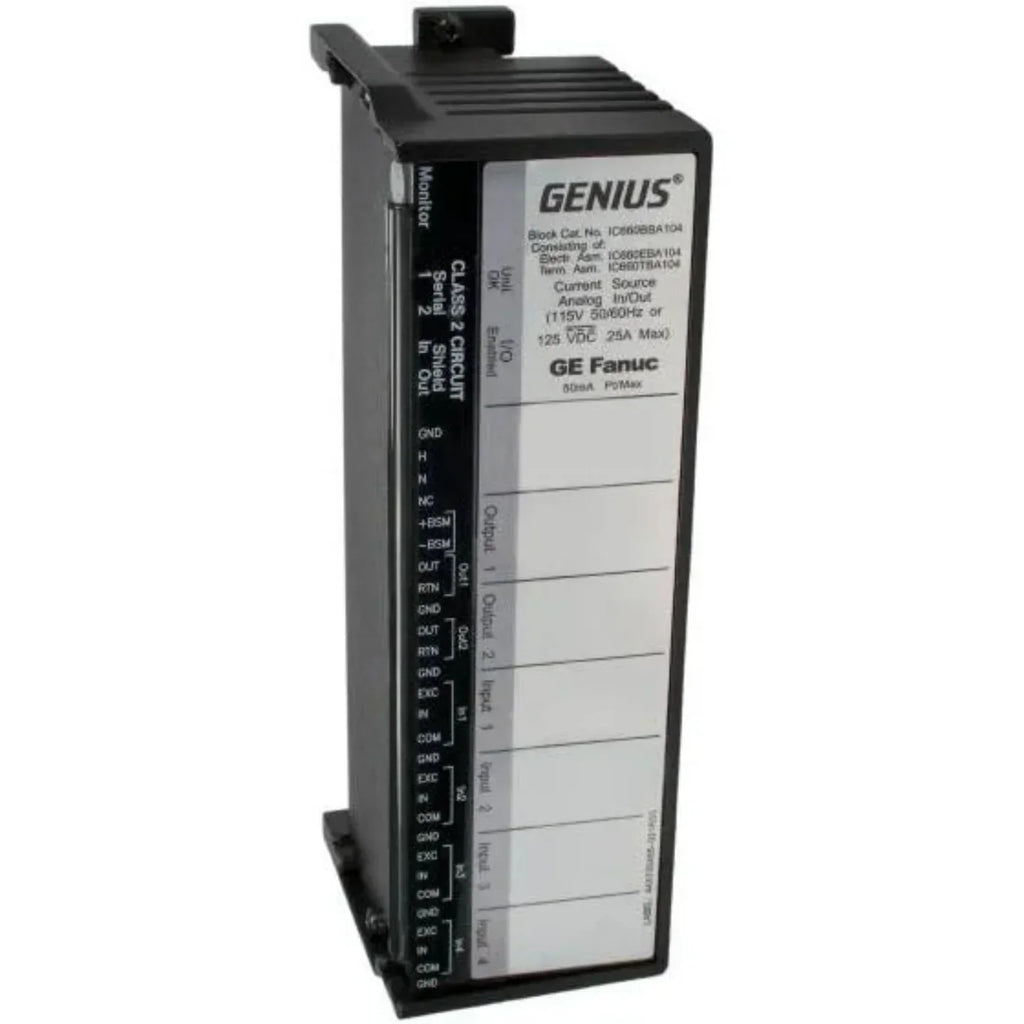 Fanuc Corporation Ge Fanuc Block 115VAC/125VDC Analog Current Source 4 Inputs / 2 Outputs - Fanuc Corporation - IC660BBA104