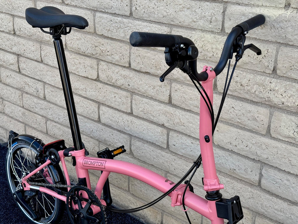 Brompton C Line 12-Speed Mid-HB Flamingo Pink