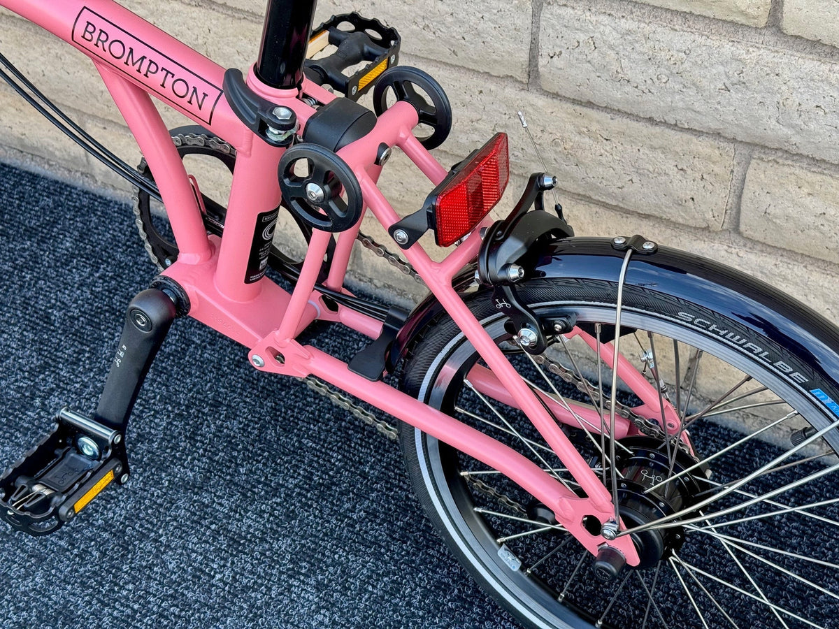 Brompton C Line 12-Speed Mid-HB Flamingo Pink