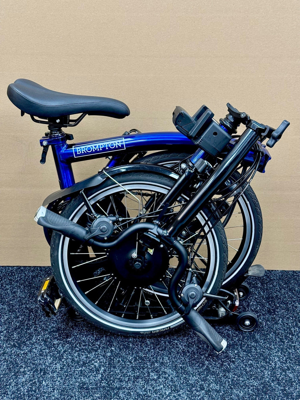 Brompton Pre-Owned 6-Speed Electric Mid-HB Bolt Blue Lacquer