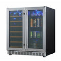 Kings Bottle 30" Under Counter Low-E Glass Door Wine and Beer Cooler Combo - KBUSF66BW-SS