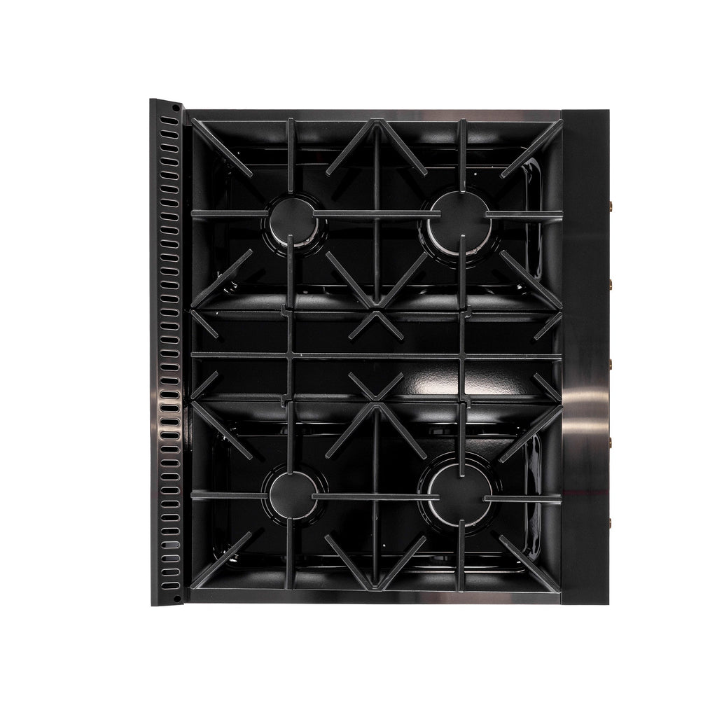 Kucht 30" 4.2 cu. ft. 4 Burner Natural Gas Dual Fuel Range in Titanium Stainless Steel with Digital Thermostat - KXD30