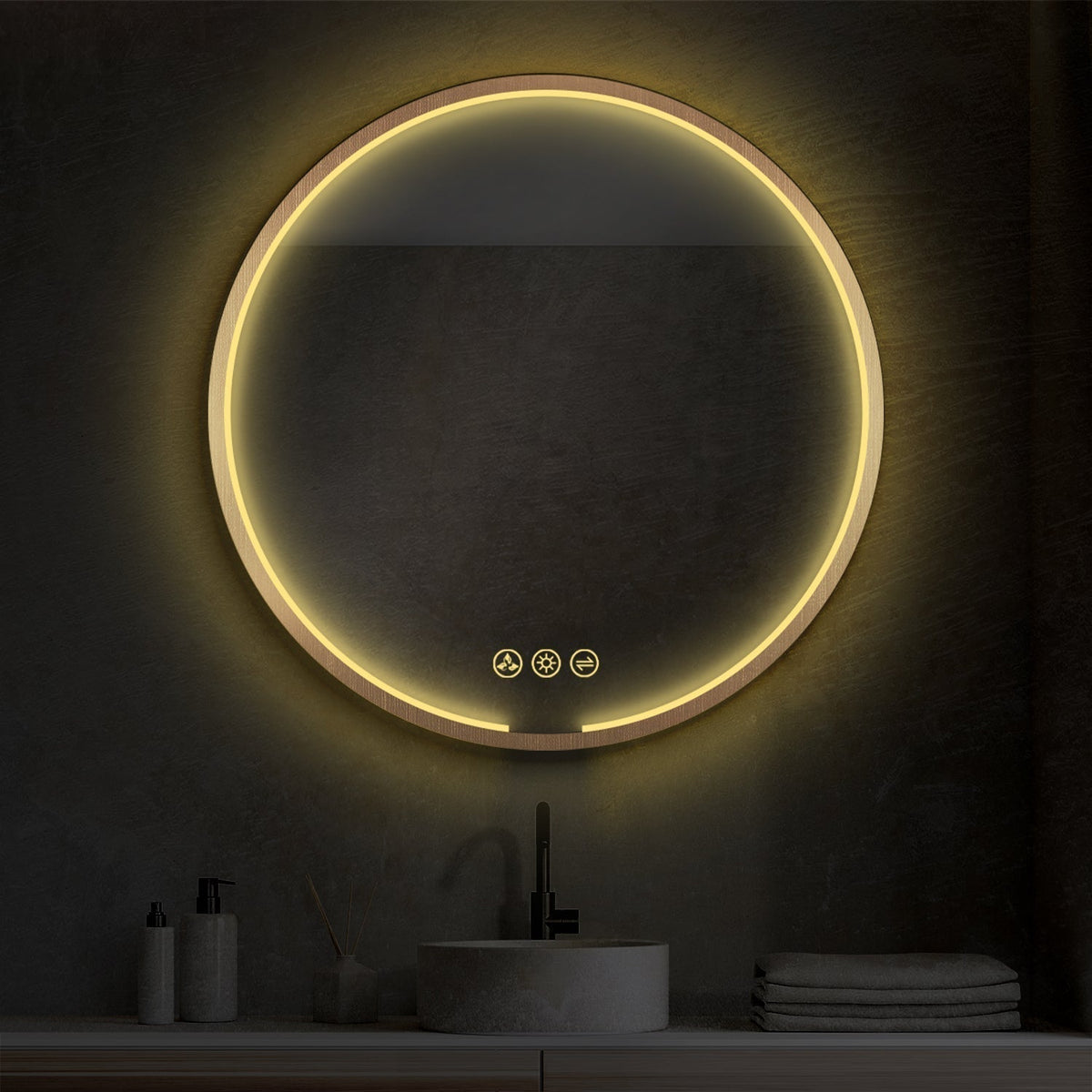 Blossom Oskar 36 Inch Round LED Mirror - LED M7 R36 MB