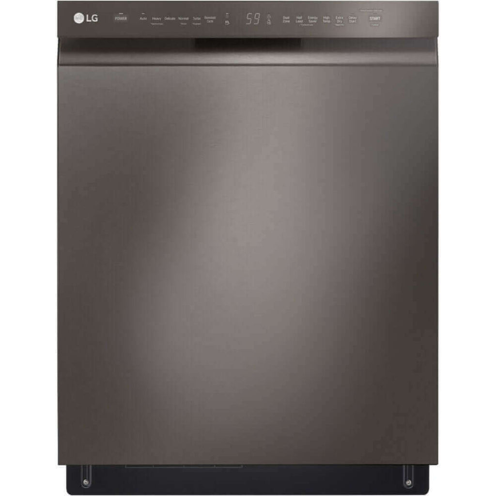 LG 24 in. Front Control Dishwasher with QuadWash and 3rd Rack in Black Stainless Steel (LDFN4542D)