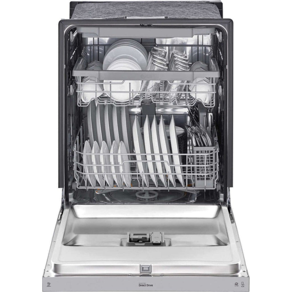 LG 24 in. Front Control Dishwasher with QuadWash in Stainless Steel (LDFN4542S)