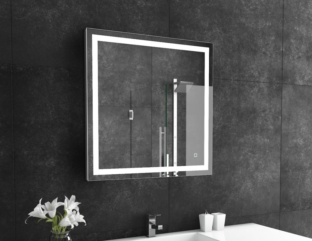 Paris Mirror 32" x 32" Rectangle Liberty Mirror With Touch/ON/OFF Dim Sensor Switch 6000K - LIBEX32326000