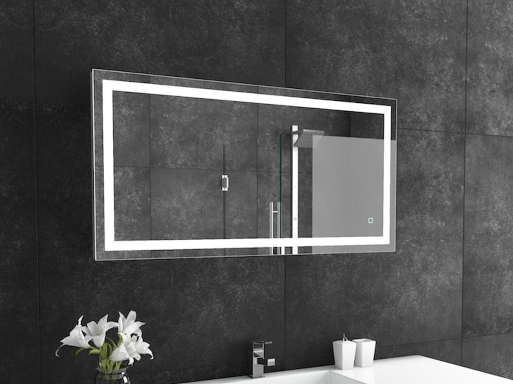 Paris Mirror 48" x 24" Rectangle Liberty Mirror With Touch/ON/OFF Dim Sensor Switch 6000K - LIBEX48246000
