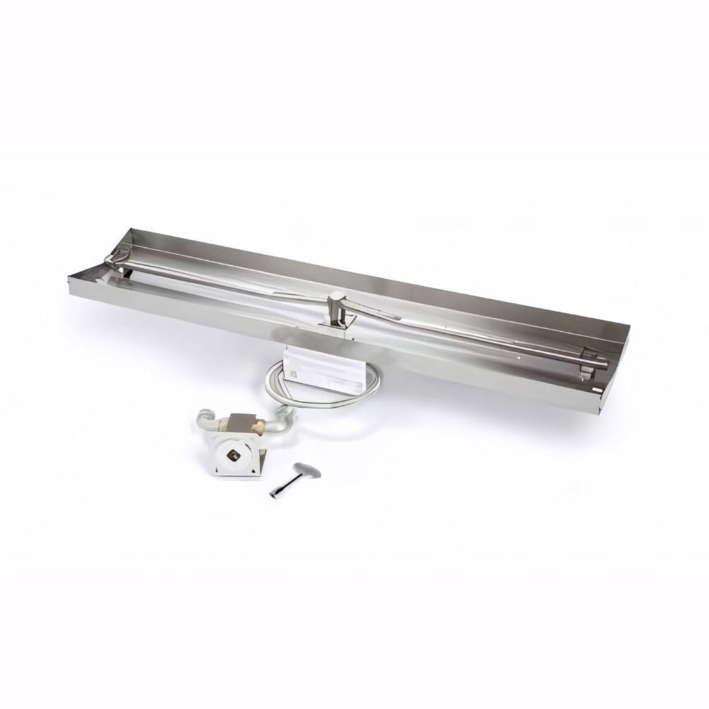 37″ x 8″ Linear Style Match Lit Fire Pit Kit - MLFPK37x8-L-FLEX-NG