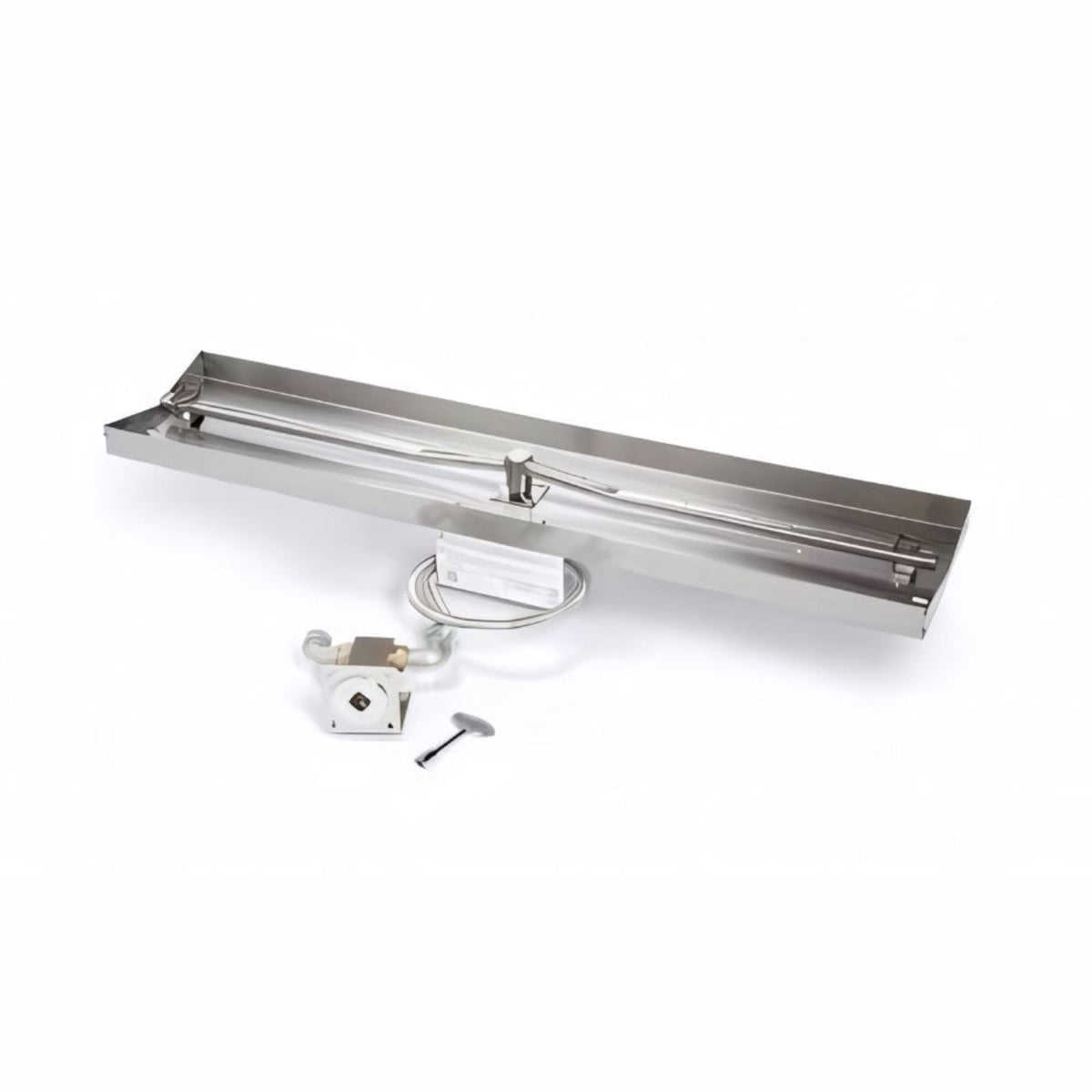 25″ x 8″ Linear Style Match Lit Fire Pit Kit - MLFPK25x8-L-FLEX-NG