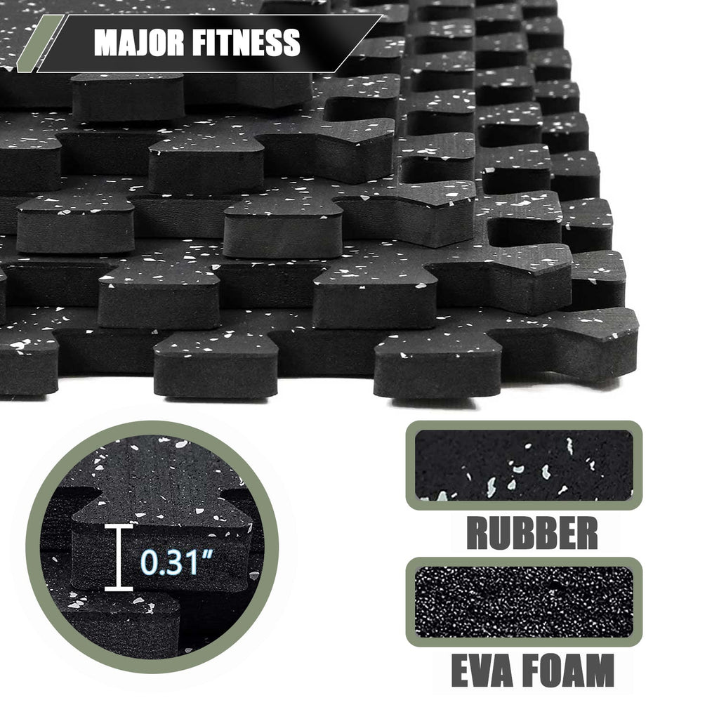 Major Fitness Rubber Flooring Gym Mats 0.31" Thickness - FM-01