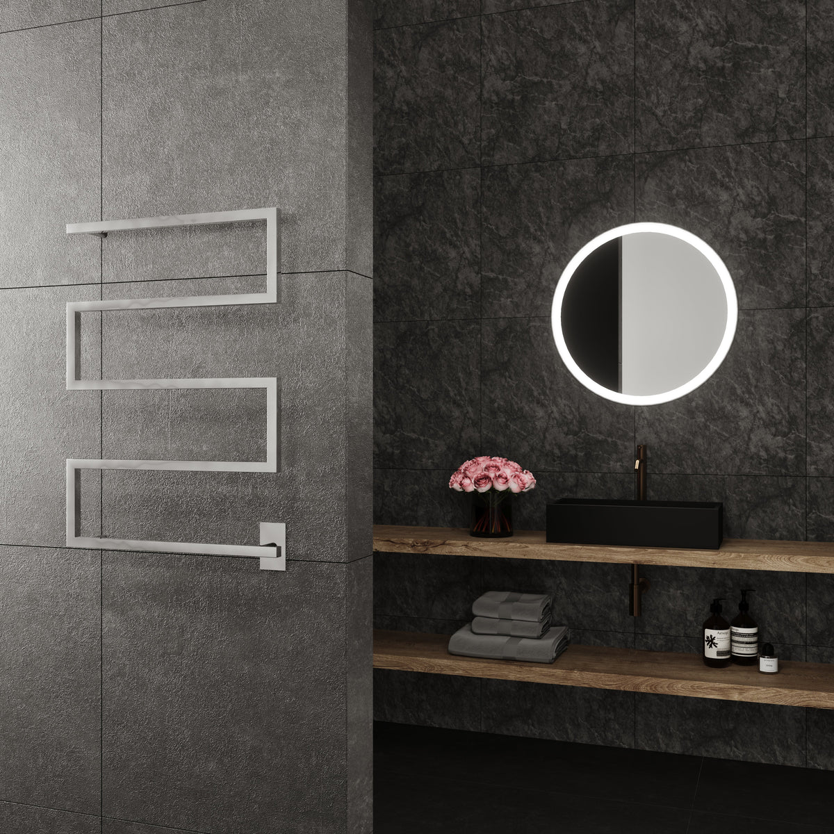Paris Mirror Metis Wall Mounted Electric Towel Warmer in Chrome - METICHR05
