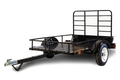 DK2 MMT4X6O Single Axle Open Rail Utility Trailer 4 ft. x 6 ft. 1295 lbs. Capacity Powder Coated Black New - MMT4X6O