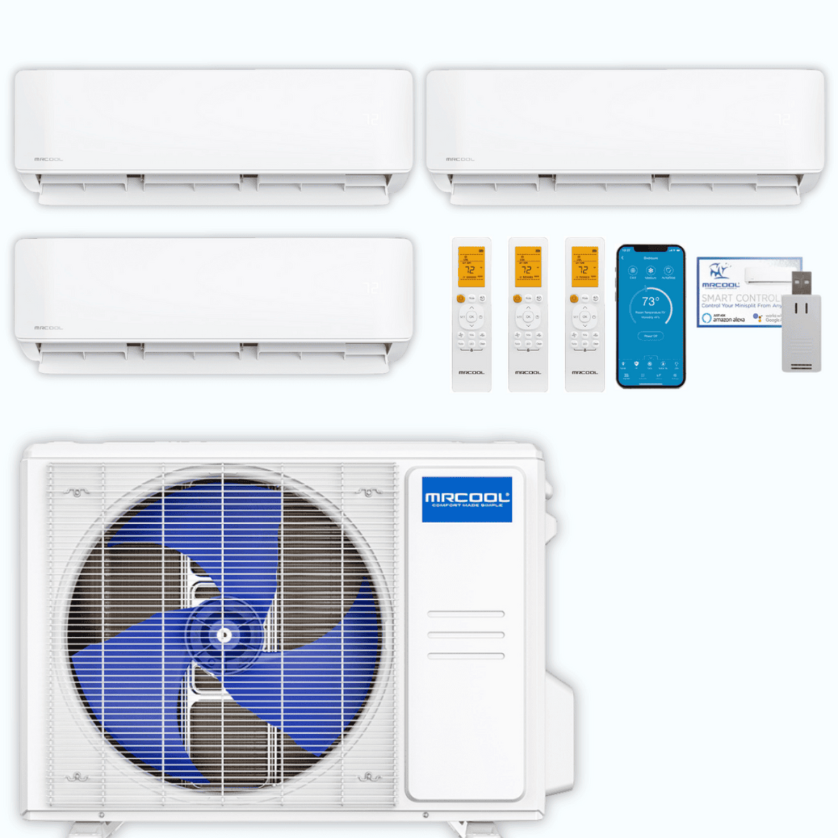 MRCOOL DIY 5th Gen 3-Zone 39,000 BTU Ductless Mini Split Air Conditioner & Heat Pump (9K+12K+18K),  - DIY3-B-36HP