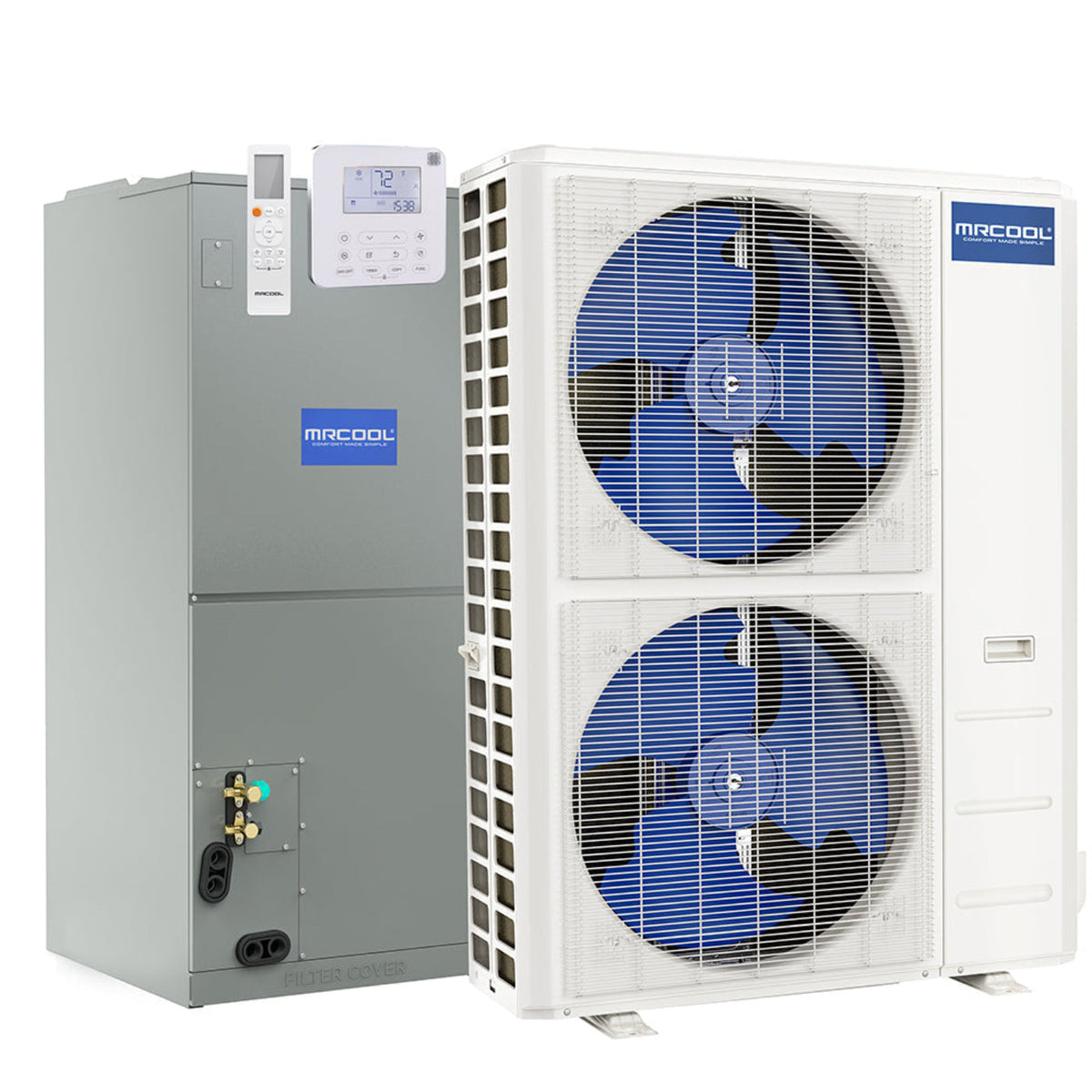 MRCOOL 60K BTU 18 SEER Ducted Air Handler and Condenser, -  CENTRAL-60-HP-230-00