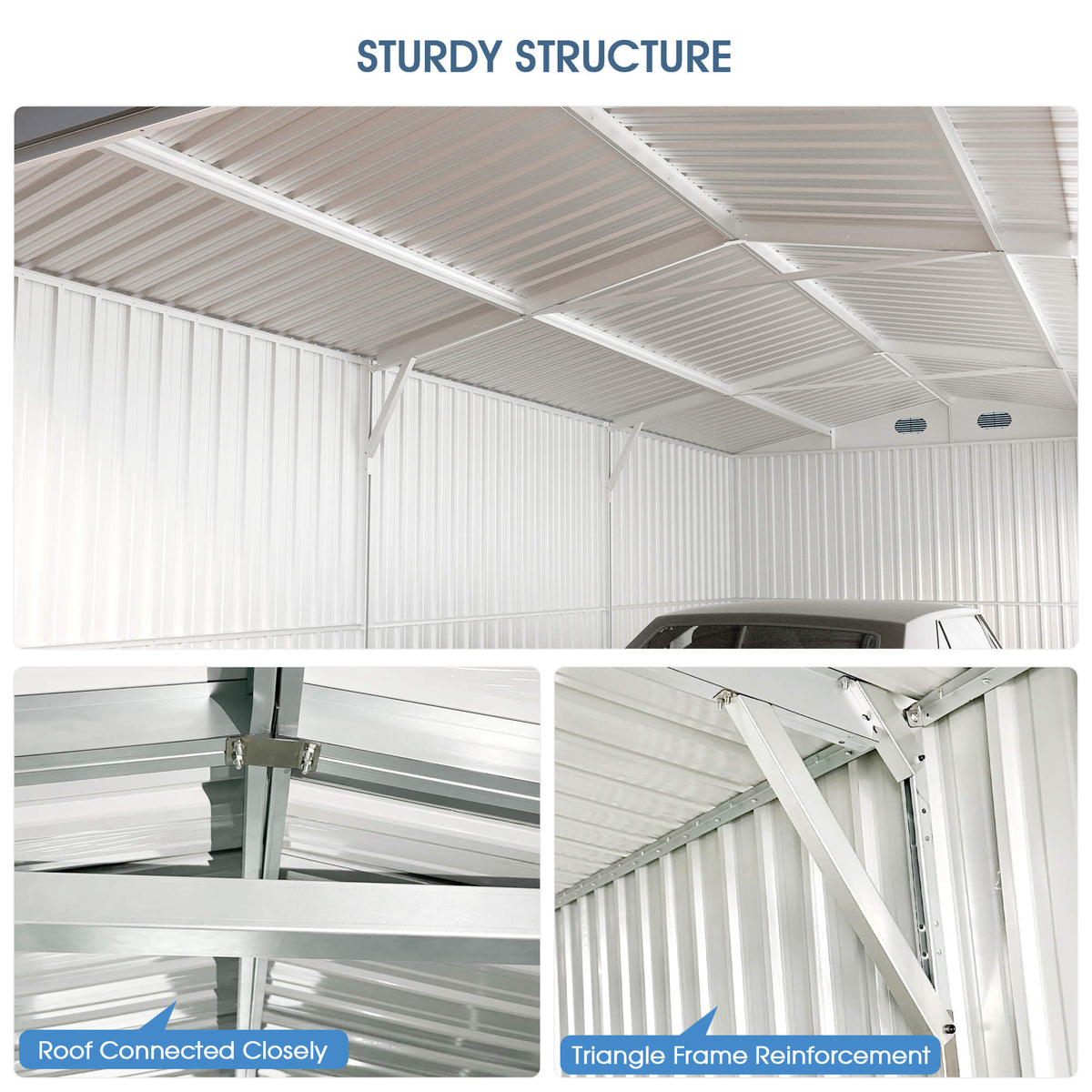 Chery Industrial [AS-IS] Metal Storage Shed 13'x20' D_DOUMS1320DG01