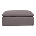 Moe's Home Collection Clay Ottoman Livesmart Fabric Light Gray YJ-1002-29