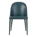Moe's Home Collection Set of Two Burton Dining Chair Dark Teal Vegan Leather YM-1002-36