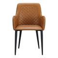 Moe's Home Collection Set of Two Cantana Dining Chair Tawny Vegan Leather ER-2040-40