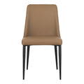 Moe's Home Collection Set of Two Lula Dining Chair Cool Tan Vegan Leather YM-1006-40