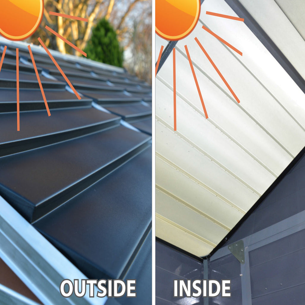 Palram - Canopia | SkyLight Polycarbonate Storage Shed - 6' Wide - HG9603T