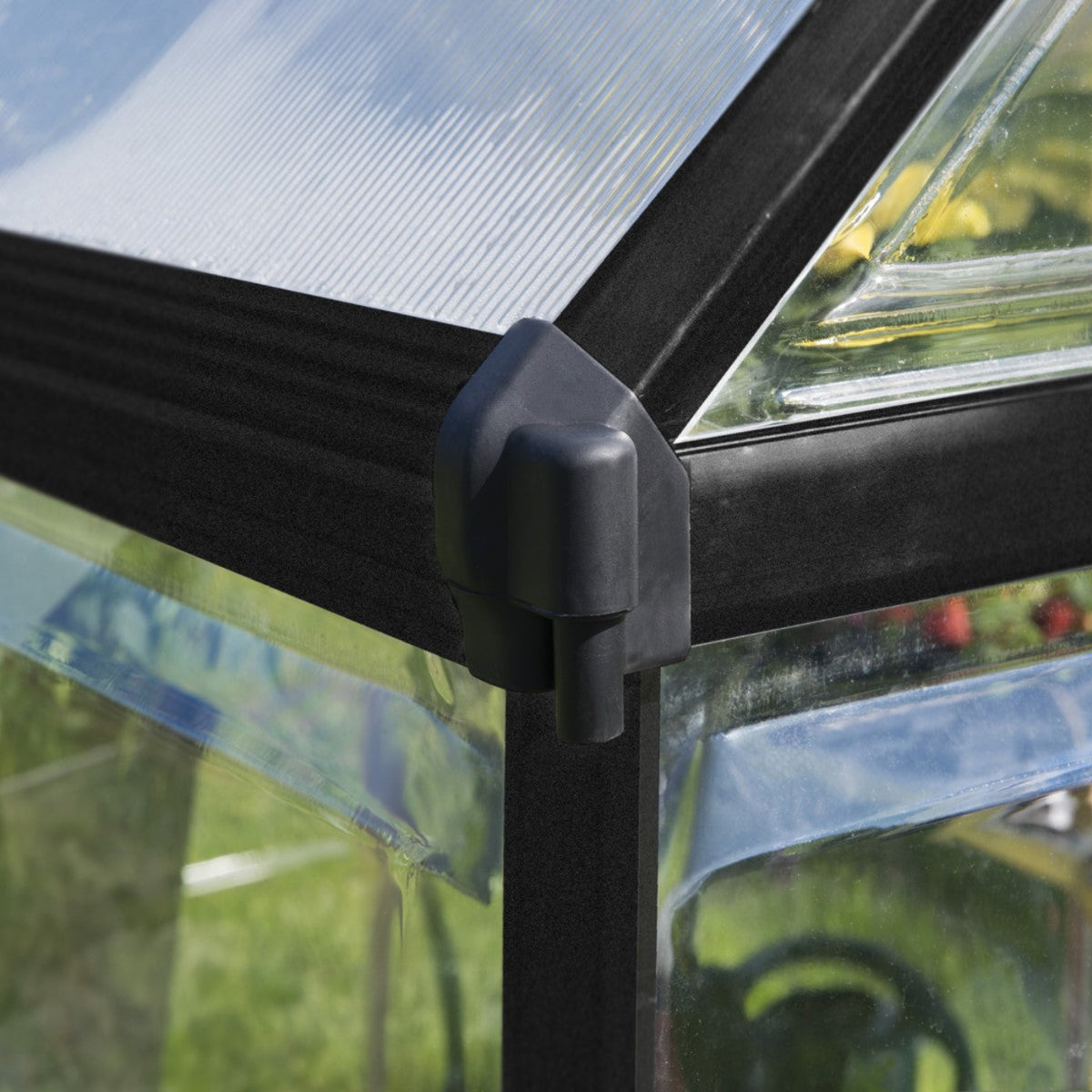 Palram - Canopia | Hybrid 6x8 ft - Black Frame With Polycarbonate Hybrid Panels - HG5508K