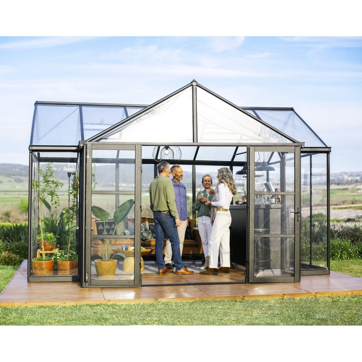 Palram - Canopia | 12x15 Ft Triomphe Chalet Greenhouse - HG5500