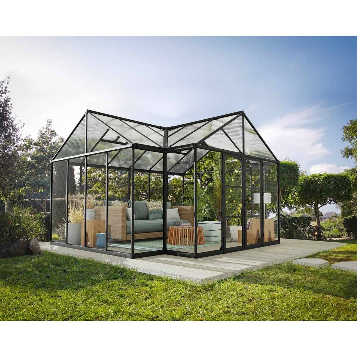 Palram - Canopia | 12x15 Ft Triomphe Chalet Greenhouse - HG5500