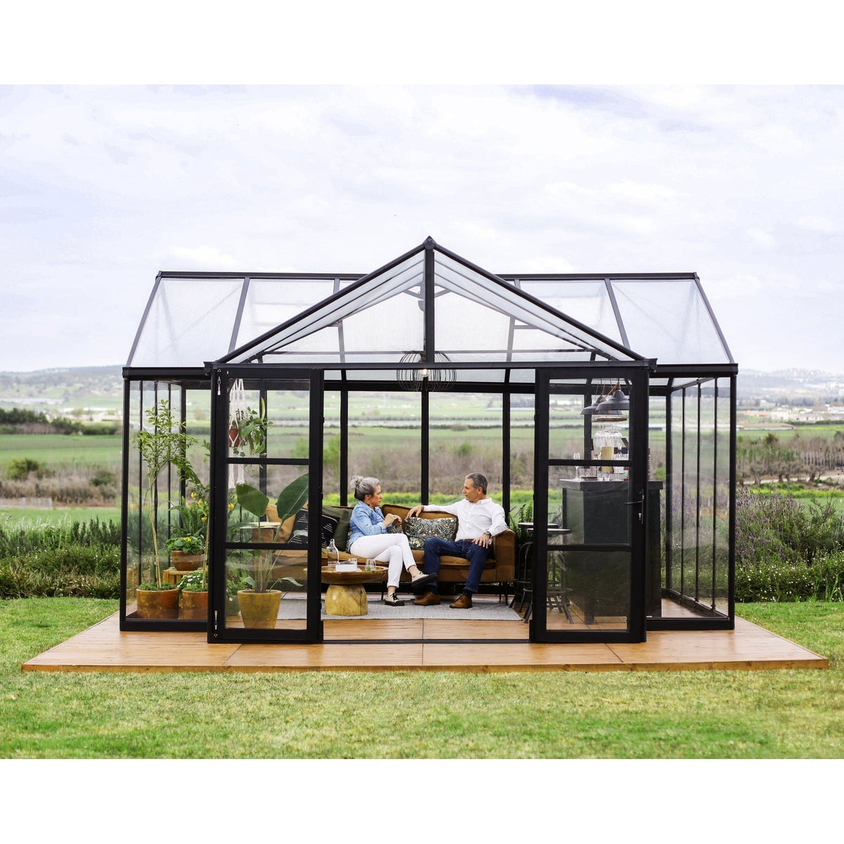 Palram - Canopia | 12x15 Ft Triomphe Chalet Greenhouse - HG5500