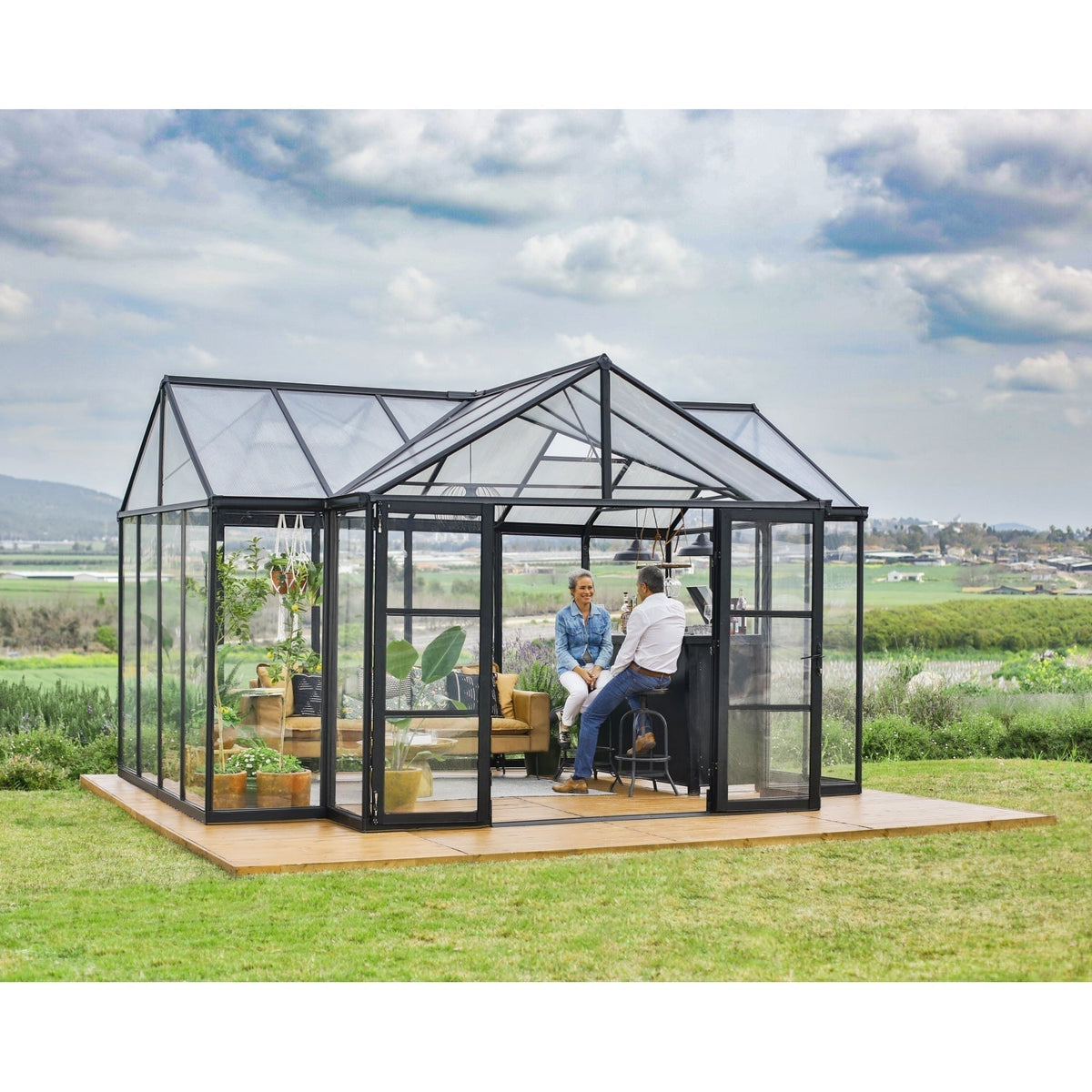Palram - Canopia | 12x15 Ft Triomphe Chalet Greenhouse - HG5500