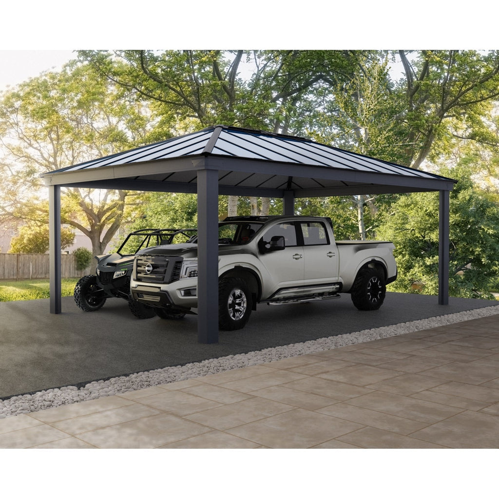 Palram - Canopia | Colorado Carport Kit - Grey Structure - HG9137