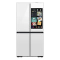 SAMSUNG Bespoke 36" 23 cu. ft. Counter Depth 4-Door Flex Refrigerator with AI Family Hub+ & AI Vision Inside in White Glass - RF23DB990012AA