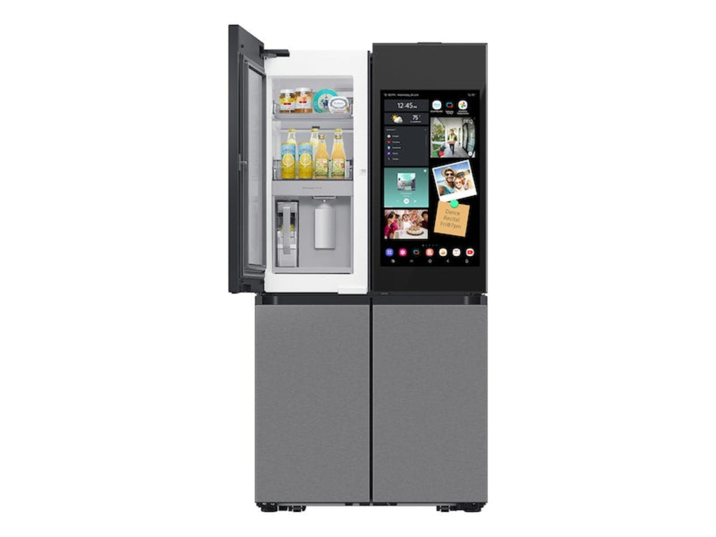 SAMSUNG Bespoke 36" 23 cu. ft. Counter Depth 4-Door Flex Refrigerator with AI Family Hub+ & AI Vision Inside in Stainless Steel - RF23DB9900QDAA