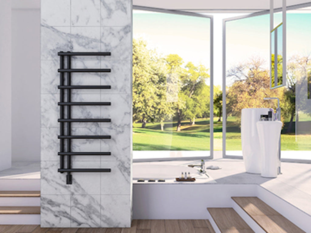 Paris Mirror Rhea Wall Mounted Electric Towel Warmer in Black - RHEABLK08
