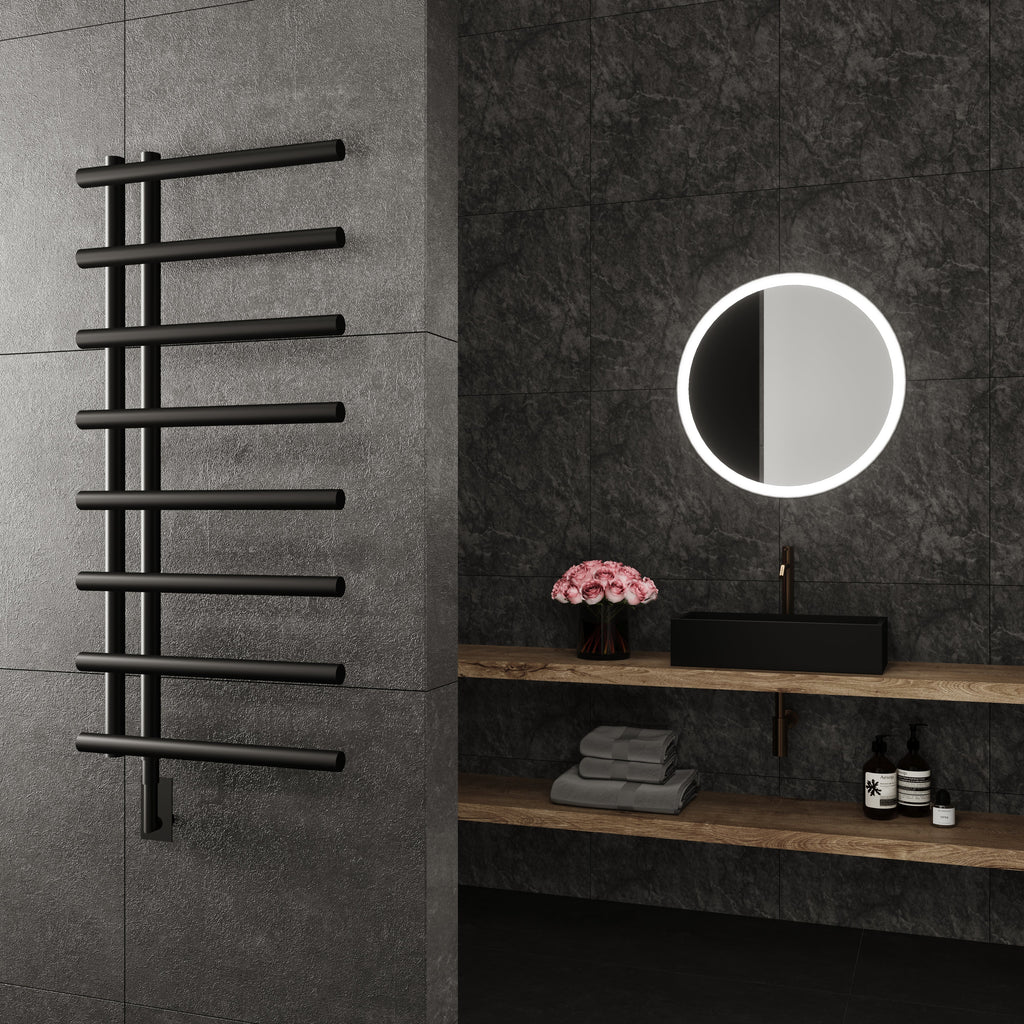 Paris Mirror Rhea Wall Mounted Electric Towel Warmer in Black - RHEABLK08
