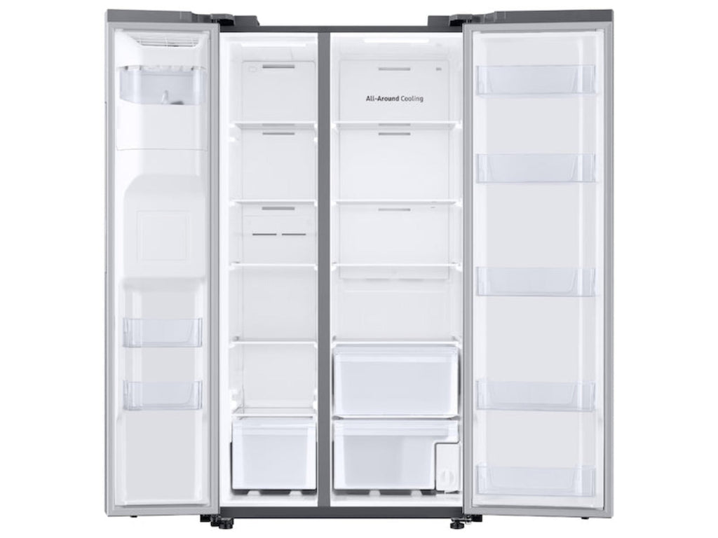 SAMSUNG 36" 27.4 cu. ft. Standard Depth Side-by-Side Refrigerator in Fingerprint Resistant Stainless Steel with Ice Maker - RS27T5200SR/AA