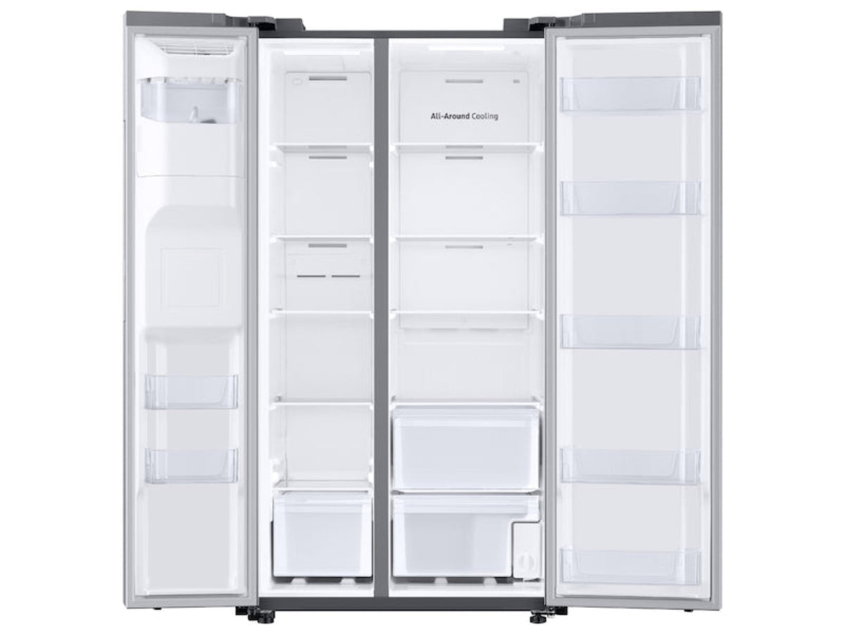 SAMSUNG 36" 27.4 cu. ft. Standard Depth Side-by-Side Refrigerator in Fingerprint Resistant Stainless Steel with Ice Maker - RS27T5200SR/AA
