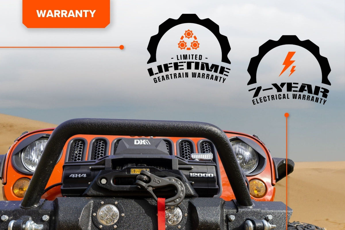 DK2 S12000-SR Electric Winch 12,000 lbs. 4 x 4 with Synthetic Rope New - S12000-SR